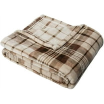 Solaris Plaid Fleece Throw Blanket for Couch Ultra Soft Lightweight Flannel Blanket,Gift for International Women's Day, 50" x 60",Plaid Brown