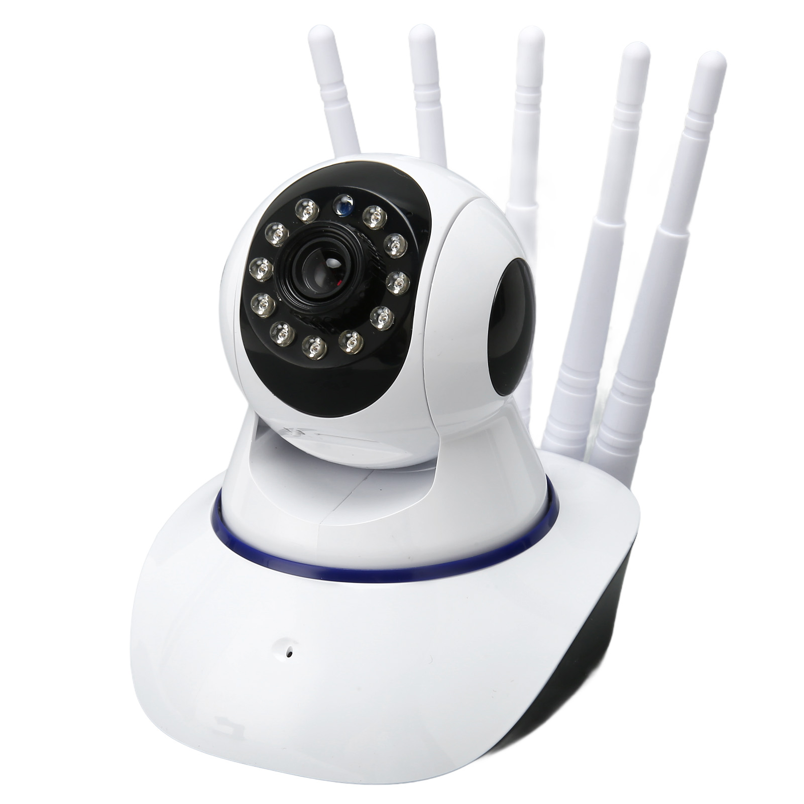 Suodoka Smart WIFI Home Camera HD Night Vision 360 Degrees Rotatable 5 Antenna Design High Definition Security Surveillance System for Indoor Home Protection, 5.91 inches / 15 cm