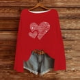 thumbnail image 4 of Amidoa White Sweaters Women Plus Size Knit Valentines Sweaters Love Heart Crew Neck Winter Tops Women’S Blouses L, 4 of 6