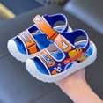 thumbnail image 2 of Gubotare Baby Boy Sandals Toddler Toddler Wide Toe Box Boys Girls Sandals Baby Flats Zero Drop with Hook and Loops Non-Slip Summer Shoes Size 7 (Blue,7 Toddler), 2 of 7