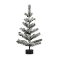 thumbnail image 2 of 64cm Tabletop Artificial Christmas Tree, Snow Flocked Xmas Bare Tree, Holiday Decor for Indoor Home Office Desk Party Decoration, 2 of 7