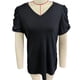 thumbnail image 2 of Camiseta de manga corta abombada NikouMX Top con cuello en V para mujer, 2 of 3