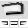 thumbnail image 4 of Lámpara de pared exterior Feiyu, moderna lámpara de pared exterior de 18 W, lámpara exterior LED resistente al agua IP65, para iluminación exterior, terraza, camino, (blanco cálido), 4 of 5
