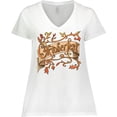 thumbnail image 3 of Inktastic Oktoberfest Banner with Orange Autumn Leaves Women's Plus Size V-Neck T-Shirt, 3 of 5