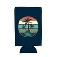 thumbnail image 3 of Retro Palm Trees 16 oz. Can Coolie (Navy Blue), 3 of 4