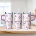 thumbnail image 2 of 20OZ Unicorn Themed Cup with Handle Stainless Steel Travel Mug Ideal Gifts for Women Unicorn Lovers Suitable for Birthday Christmas and Yoga Retreats, 2 of 6