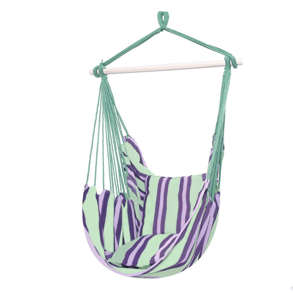 Stripe Pattern Distinctive Cotton Canvas Hanging Rope Chair with