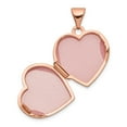 thumbnail image 4 of Lockets 14k Rose Gold Polished Diamond Star 15mm Heart Locket, 4 of 5