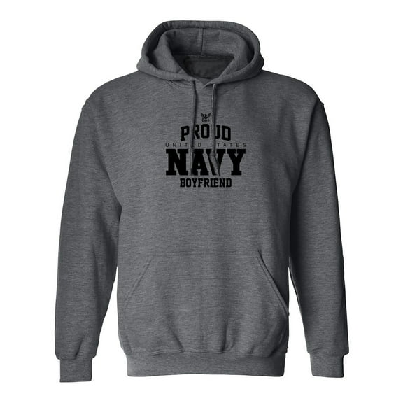 Proud United States Navy BOYFRIEND Adult Hooded Sweatshirt