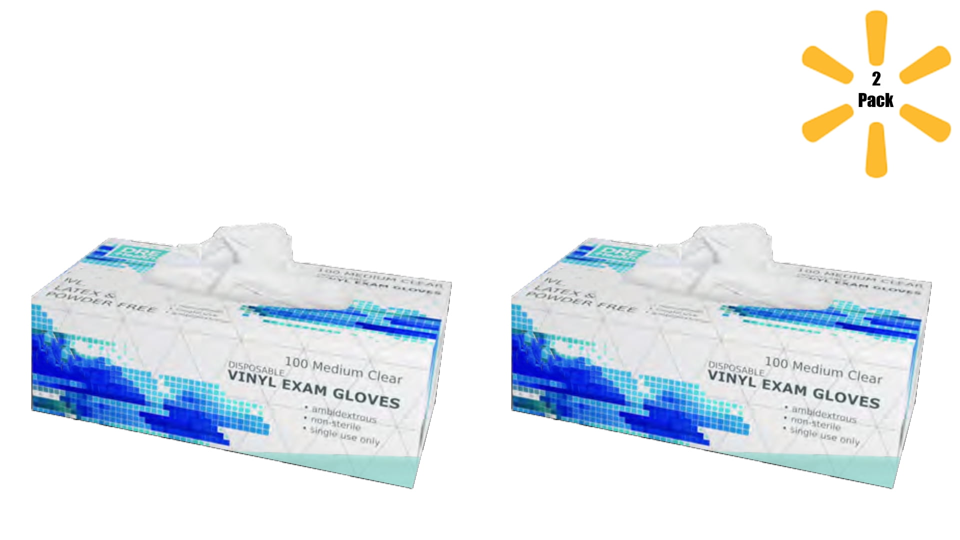 Dre Health Powder Free Disposable Gloves Large, Clear Vinyl Medical