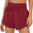 thumbnail image 2 of YVNAURA Womens High Rise Elastic Shorts with Pockets, 2026 Summer Casual Pull On Tummy Control Yoga Shorts for Women, Lightweight Breathable Outdoor Sports Gym Running Shorts,Wine,XXL, 2 of 6