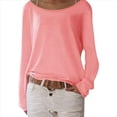 thumbnail image 1 of Blusa de Larga con Cuello y Hombros Descubiertos para Mujer Rosa S, 1 of 5