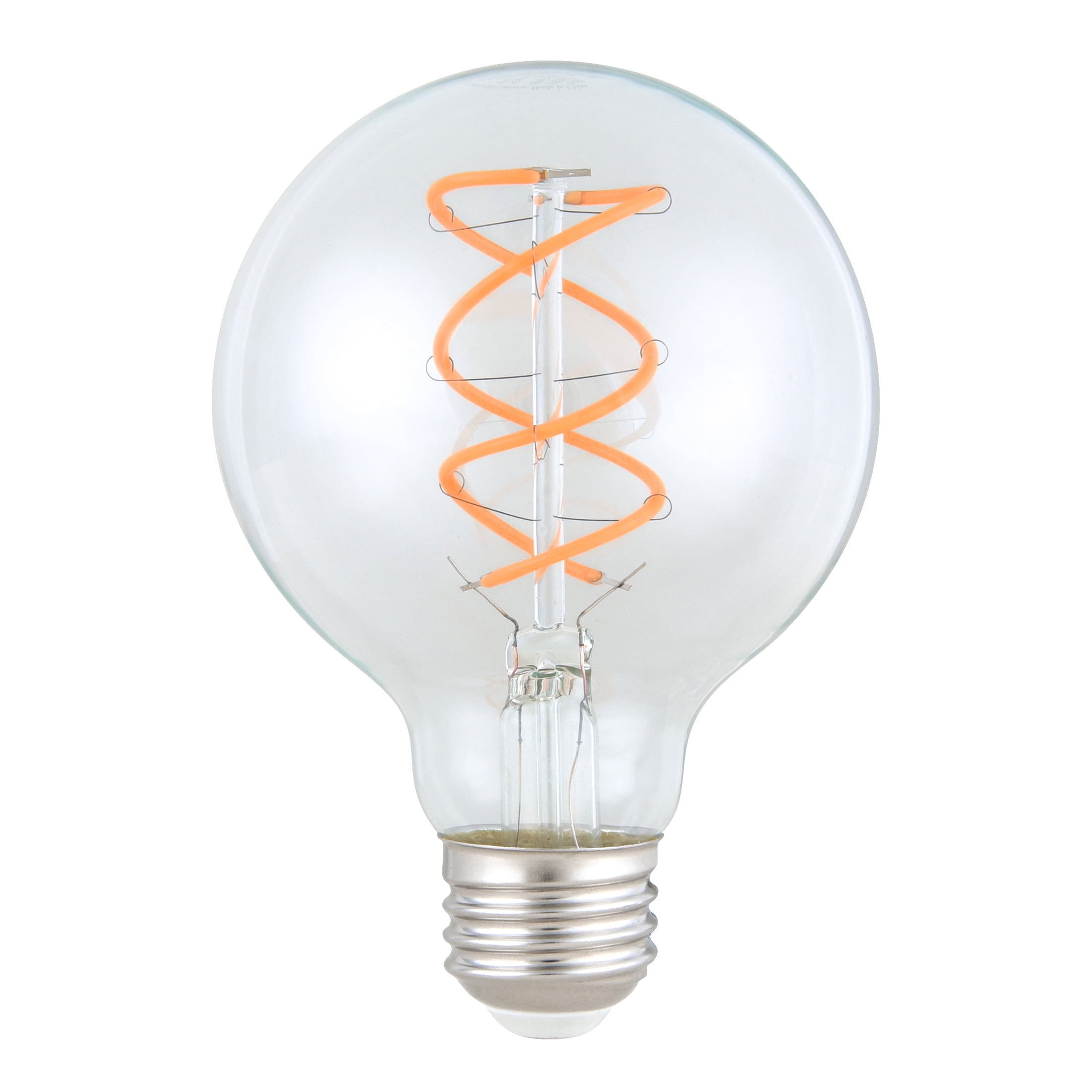 BHG LED Bulb, 5-Watt (60W Equivalent) G25 Vintage Style, E26 Base, Dimmable, Soft White, 2-Pack