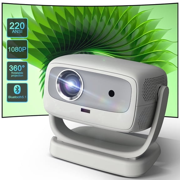 Smart Projector with WiFi 2.4G/5G & Bluetooth 5.1,Native 1080P,Portable Projector for Bedroom,Indoor & Outdoor Use,Auto Focus,220 ANSI