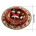 thumbnail image 3 of 3D Optical Illusion Christmas Round Rug, Non-Slip Washable Carpet with Santa Boots Illusion Print for Living Room, Bedroom and Entryway Holiday Decor, 19.69 Inch, 3 of 8