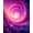Magenta, Pattern 1, variant on ODIKA 4'x6' Machine Washable Non-Slip Area Rug, Starry Night Round With Cosmic Swirl For Magical Space High Traffic Rug, Magenta, 140973
