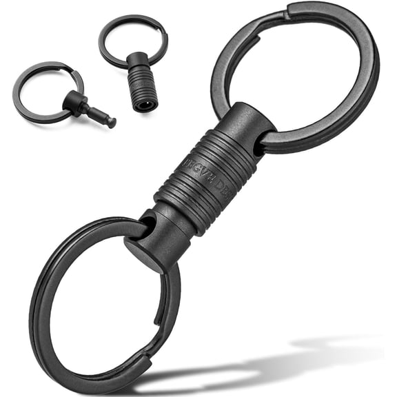 Titanium Quick Release Swivel Keychain, Pull Apart Detachable Keychain Heavy Duty Car Key Holder with Key Rings