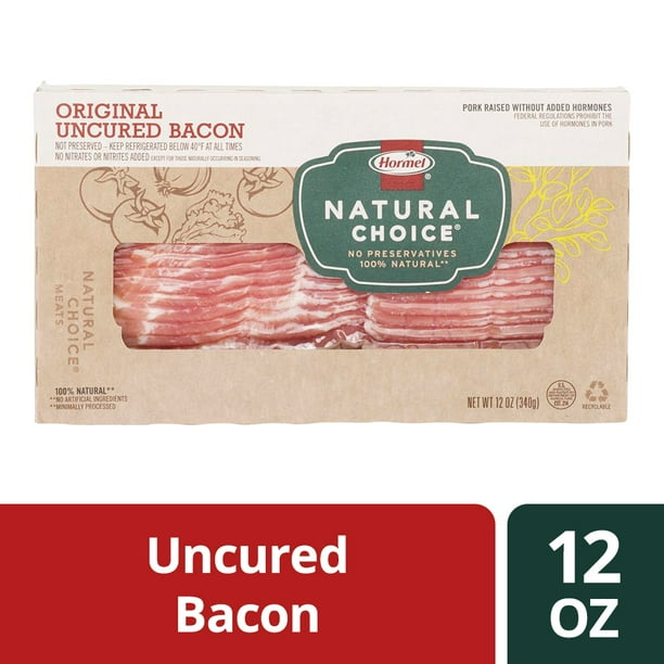 Hormel Natural Choice Original Uncured Bacon, 12 Oz.