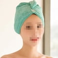 thumbnail image 3 of Paquete de 3 toallas de secado rápido para el cabello para mujer, turbante absorbente para el cabello, toalla de microfibra de secado rápido para el cabello, 3 of 5
