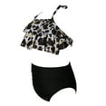 thumbnail image 5 of Seyurigaoka Mommy and Me Swimsuit, Family Leopard/Floral 2-Piece Bikini Suit, 5 of 9