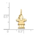 thumbnail image 2 of 14k Yellow Gold Mini Girl Charm, 2 of 4