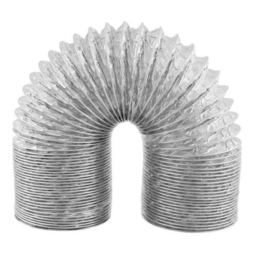 Imperial 4-inch x 8-feet Flexible Aluminum Foil Air Connector for Exhaust Vent, Cylindrical, Silver