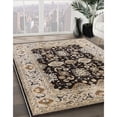 thumbnail image 3 of Ahgly Company Machine Washable Indoor Rectangle Industrial Modern Dark Brown Area Rugs, 8' x 10', 3 of 7