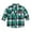 Green, variant on Edvintorg Boys Plaid Shirts Kids Clothes Girls Casual Long Sleeved Turndown Collar Button Shirt With Pocket Spring Fall School Outfit Shirts Size 6-7