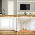thumbnail image 4 of 2 Rolls 91x3 Inch Moccasin Flexible Mirror Wall Base Edging Frame Lines Peel and Stick Molding Baseboard Trim Self Adhesive Foam 3D Wallpaper Border for DIY Making, 4 of 9