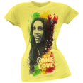 thumbnail image 1 of Bob Marley - One Love Portrait Juniors Yellow T-Shirt, 1 of 1