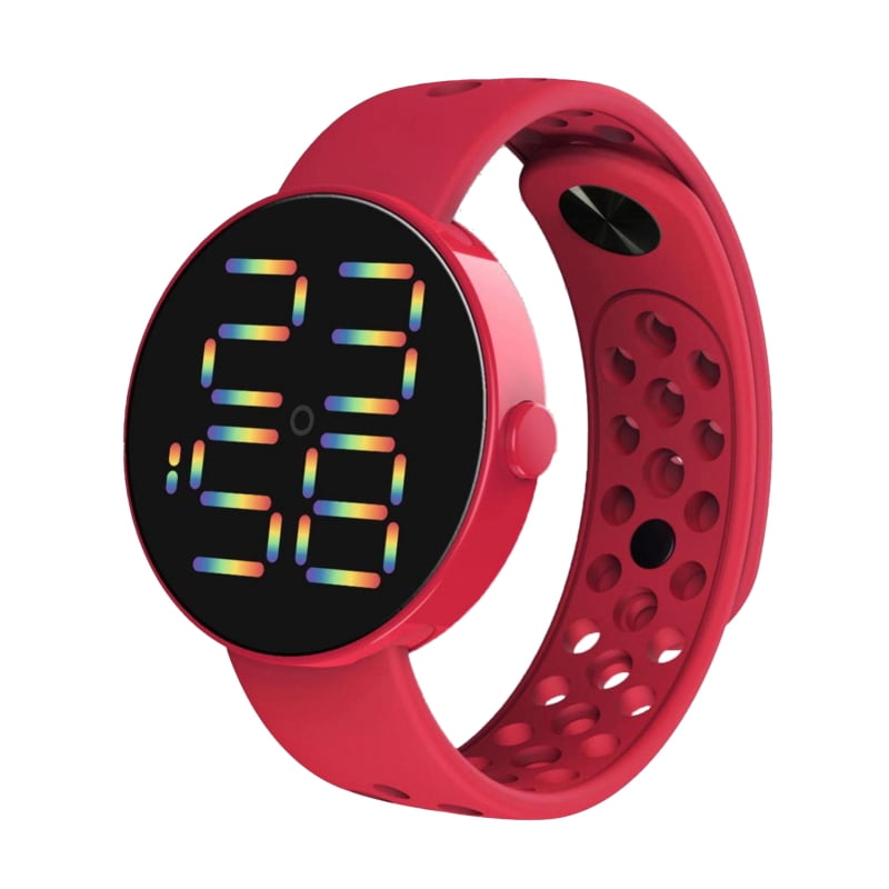 Electronic Watch Luminous Rainbow LED Digital Display Women Men Sports Wrist Watch Gift for