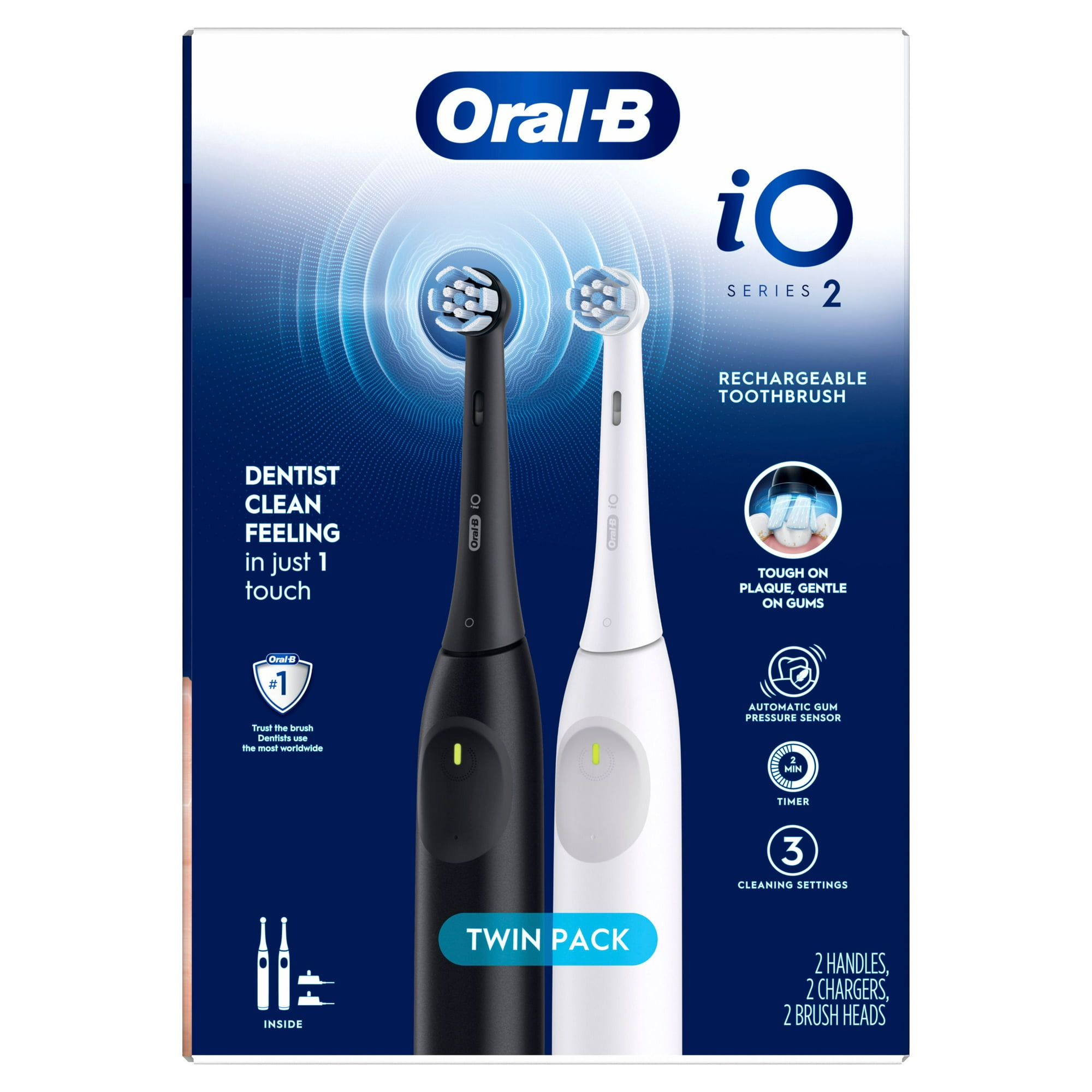 Oral-B iO Series 2 Rechargeable Electric Powered Toothbrush Twin
