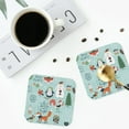 thumbnail image 5 of Disketp Christmas Winter Animals Funny Coasters,6 Pcs Leather Coasters With Holder, Perfect Housewarming Hostess Gifts,Protect Furniture From Water Marks Scratch And Damage, 5 of 9