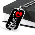 thumbnail image 3 of Peachfronted Conure Necklace Stainless Steel or 18k Gold Dog Tag 24" Chain, 3 of 8