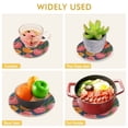thumbnail image 5 of Partern Flowers Trivet Mats Pot Holders Cotton Woven Non-Slip Heat Resistant for Hot Pots Pans Pats for Cooking Baking Set of 2, 5 of 7