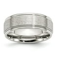 thumbnail image 2 of Stainless Steel Grooved Edge 8mm Brushed and Polished Band, 2 of 11
