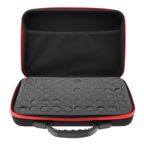 Organizador de almacenamiento de aceite esencial Colcomx Estuche de transporte de aceites esenciales 60 botellas rojo