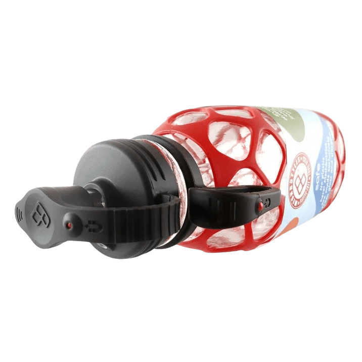 Meshbottle With Glass Straw - Brick Red - Plastic-Free, BPA-Free, Phthalate-Free Glass Water Bottle - 32 oz