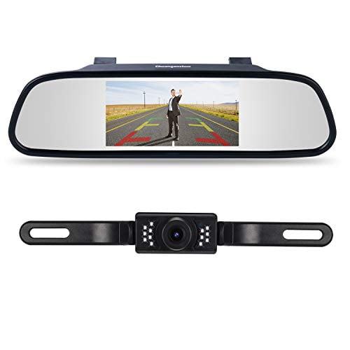Camara De Espejo Para Carro Auto De Video Gravadora reversa y Frontal 1080P HD 