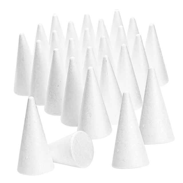 Conos de espuma, conos para árboles de espuma, manualidades, decoración navideña, espumas artesanales para arreglos florales, centros de mesa, árboles Estilo E