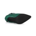 thumbnail image 5 of BLISSFUL STEP Women's Pointed Toe Zipper Stiletto High Heel Ankle Boots Emerald Green 8, 5 of 7