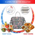 thumbnail image 4 of Pioneer Flower Floral Print Pattern Womens Lunch Box for Work,Insulated Large Lunch Bag for Tween and Teen,Loncheras Para Mujer,Leakproof Adult Lunch Bag for Work,Beach,Travel,Picnic,Camping, 4 of 7
