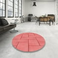 thumbnail image 4 of Ahgly Company Machine Washable Indoor Square Transitional Fire Engine Red Area Rugs, 7' Square, 4 of 7