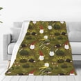 thumbnail image 1 of Balery Gnomes Playing in the Garden Manta de Felpa Suave y Acogedora – Cobija de Franela Aterciopelada para Cama, Lavable y Cálida para Sofá, Mascotas, Transpirable-50"x40", 1 of 7
