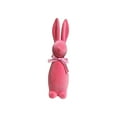 thumbnail image 5 of Easter Wall Decor Easter Themed Flocked Bow Standing Bunny Figurine, New, Medium, 5 of 8