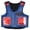 BLUE/METALLIC RED, variant on Kids Junior Youth Bull Riding Pro Rodeo Leather Protective Vest