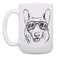thumbnail image 2 of ThisWear Cool Dog Mugs Corgi Wearing Sunglasses Dog Gift Set 2 Pack Gift 15oz Coffee Mugs, 2 of 4