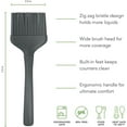 thumbnail image 2 of Tovolo Silicone Basting Brush for Cooking and Pastry, Flex Core Charcoal Gray Silicone Pastry Brush Oil Egg Wash Spreader, BBQ Sauce Marinade Meat Cooking Brush Heat Safe 600F Grilling Utensil, 2 of 6