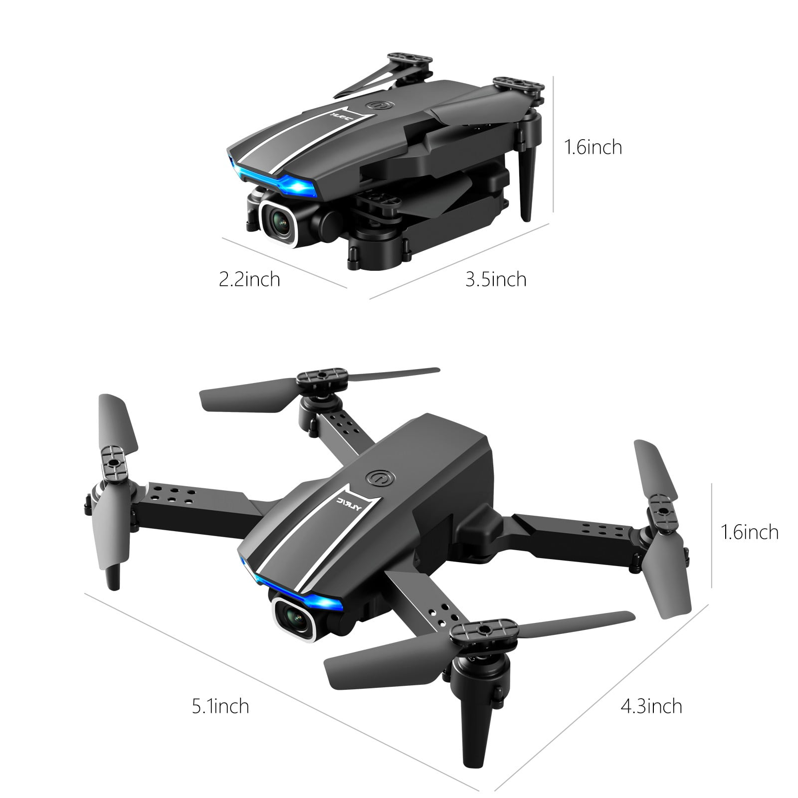 ESULOMP Mini Drone with 1080P HD FPV Camera Remote Control Toys Gifts for Boys Girls with Altitude Hold Headless Mode Start Speed Adjustment（3 Body Battery）
