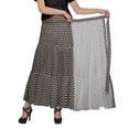 thumbnail image 2 of Moomaya Jupe Évasée avec Taille à Nouer Jupe Longue Imprimée Grande Taille Tenue d'Été, 2 of 6